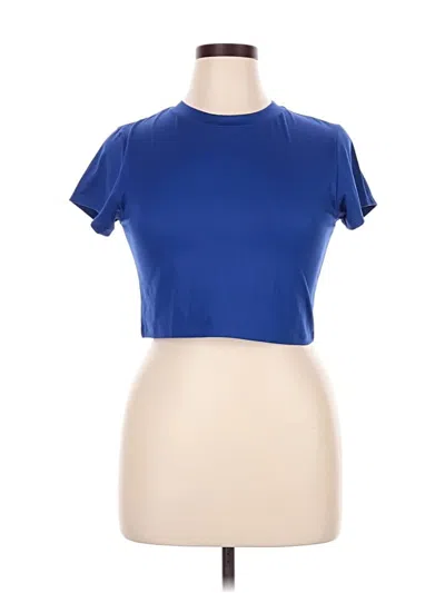 Pre-owned Champion Short Sleeve T-shirt In Blue