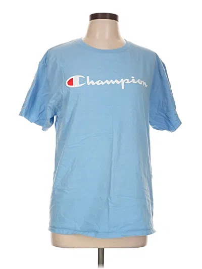 Pre-owned Champion Short Sleeve T-shirt In Blue