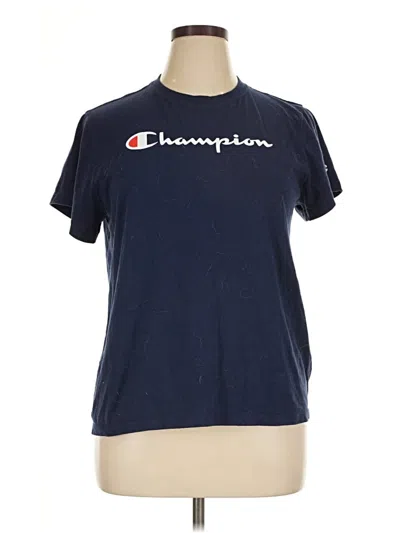 Pre-owned Champion Short Sleeve T-shirt In Blue