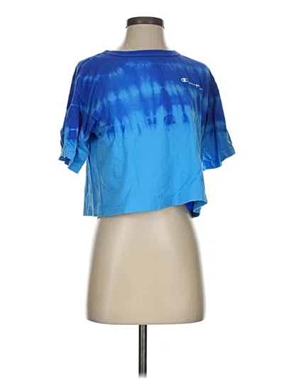 Pre-owned Champion Short Sleeve T-shirt In Blue