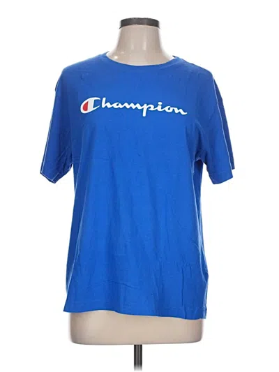 Pre-owned Champion Short Sleeve T-shirt In Blue