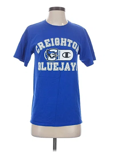 Pre-owned Champion Short Sleeve T-shirt In Blue