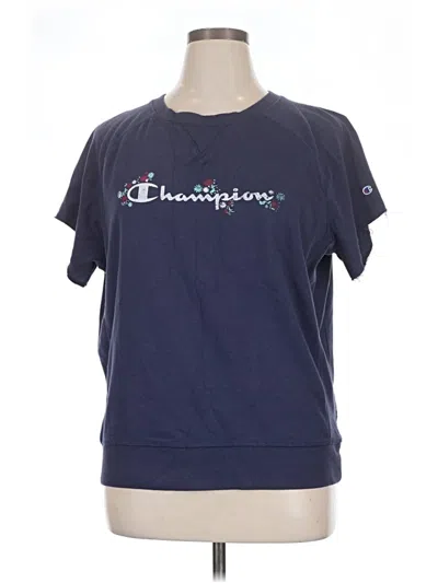 Pre-owned Champion Short Sleeve T-shirt In Blue