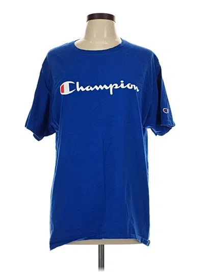 Pre-owned Champion Short Sleeve T-shirt In Blue