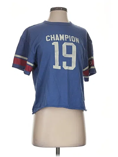 Pre-owned Champion Short Sleeve T-shirt In Blue