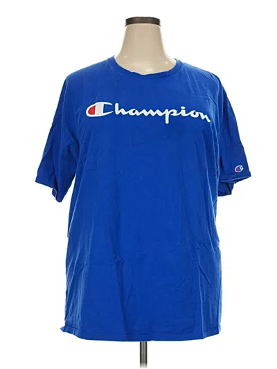 Pre-owned Champion Short Sleeve T-shirt In Blue