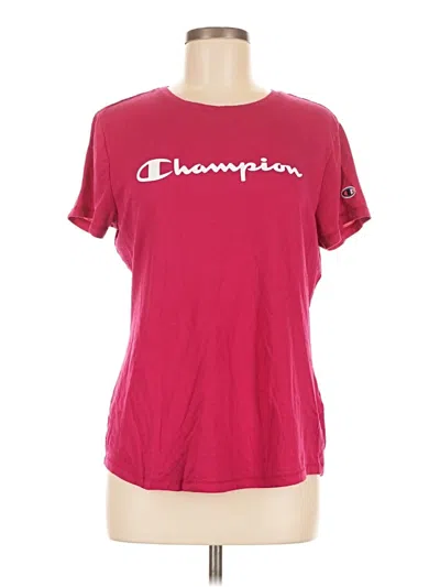 Pre-owned Champion Short Sleeve T-shirt In Burgundy