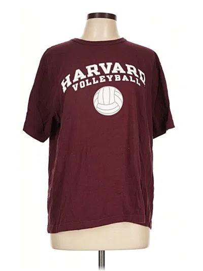 Pre-owned Champion Short Sleeve T-shirt In Burgundy