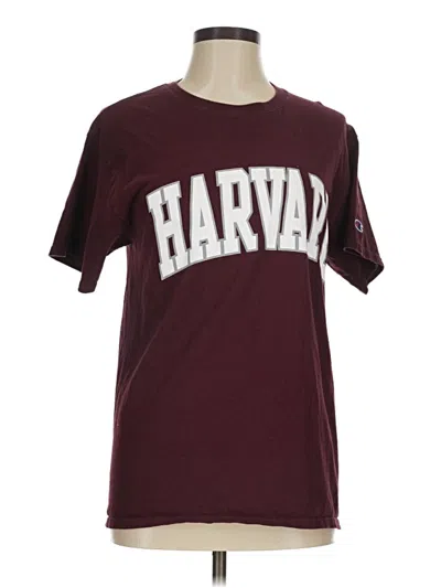 Pre-owned Champion Short Sleeve T-shirt In Burgundy