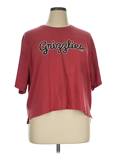 Pre-owned Champion Short Sleeve T-shirt In Burgundy
