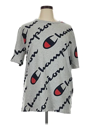 Pre-owned Champion Short Sleeve T-shirt In Gray