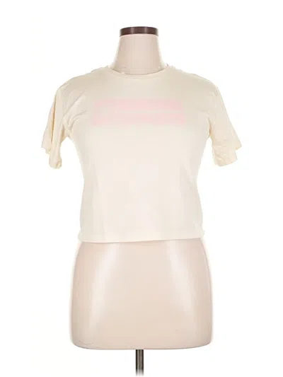 Pre-owned Champion Short Sleeve T-shirt In Ivory