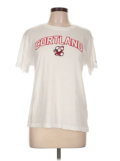 Pre-owned Champion Short Sleeve T-shirt In Ivory