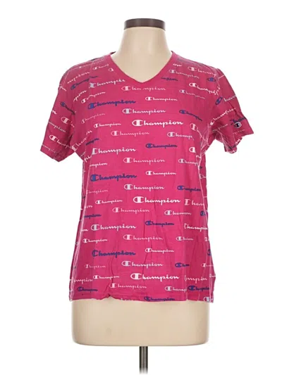 Pre-owned Champion Short Sleeve T-shirt In Pink