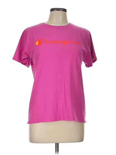 Pre-owned Champion Short Sleeve T-shirt In Pink