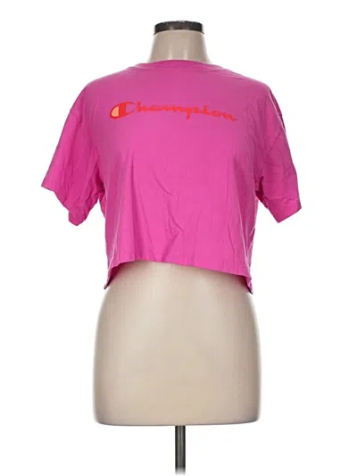 Pre-owned Champion Short Sleeve T-shirt In Pink