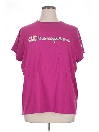 Pre-owned Champion Short Sleeve T-shirt In Pink
