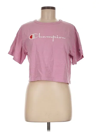 Pre-owned Champion Short Sleeve T-shirt In Pink