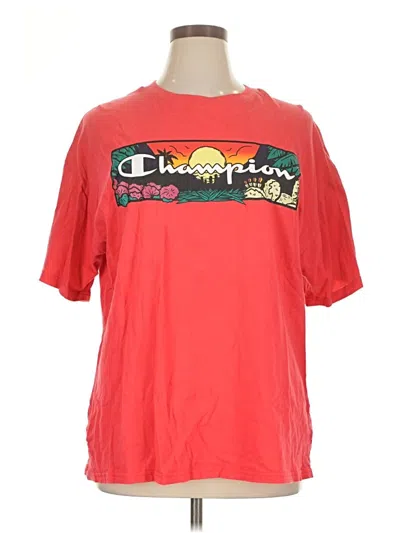 Pre-owned Champion Short Sleeve T-shirt In Red