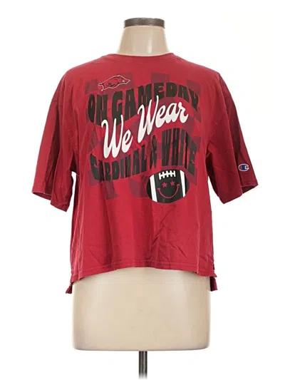 Pre-owned Champion Short Sleeve T-shirt In Red