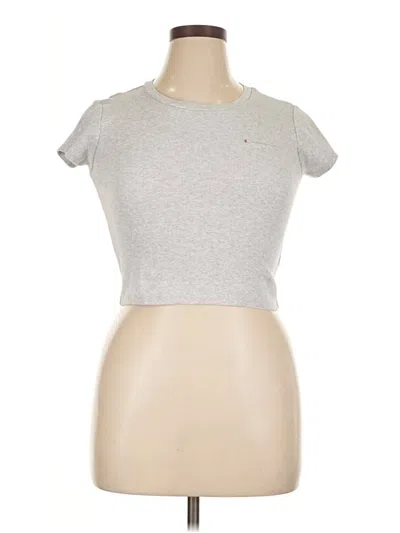 Pre-owned Champion Short Sleeve T-shirt In Silver