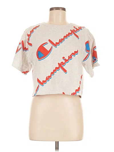 Pre-owned Champion Short Sleeve T-shirt In Silver