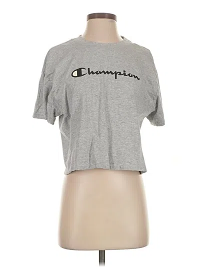 Pre-owned Champion Short Sleeve T-shirt In Silver