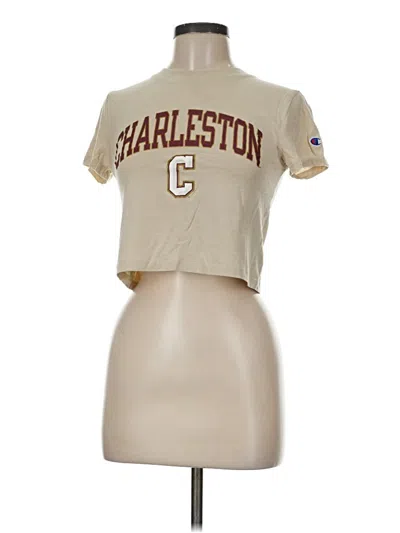 Pre-owned Champion Short Sleeve T-shirt In Tan