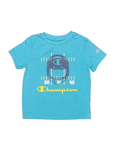 Pre-owned Champion Kids' Short Sleeve T-shirt In Teal