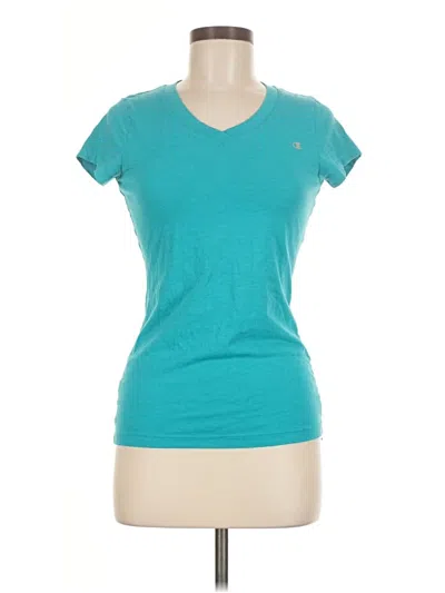 Pre-owned Champion Short Sleeve T-shirt In Teal