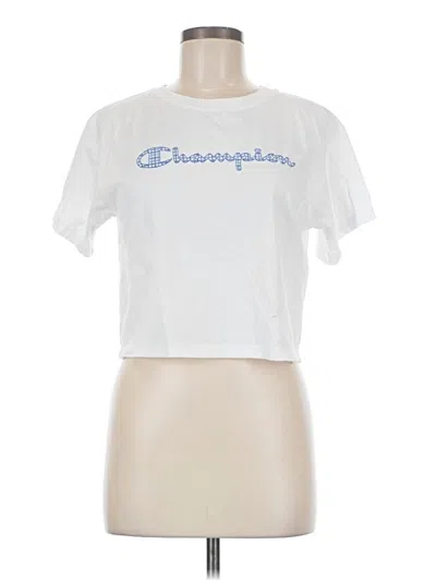 Pre-owned Champion Short Sleeve T-shirt In White