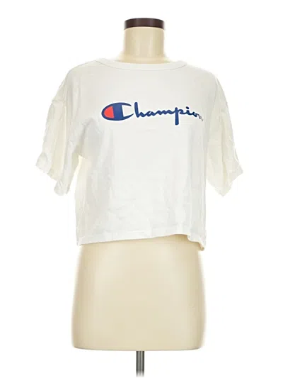 Pre-owned Champion Short Sleeve T-shirt In White