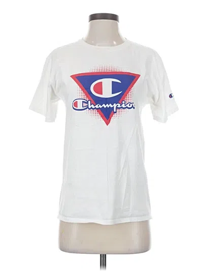 Pre-owned Champion Short Sleeve T-shirt In White
