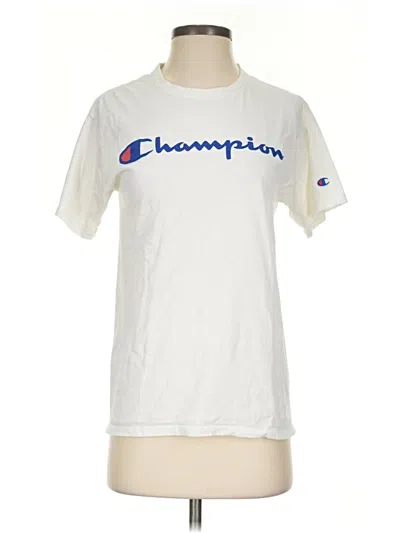 Pre-owned Champion Short Sleeve T-shirt In White