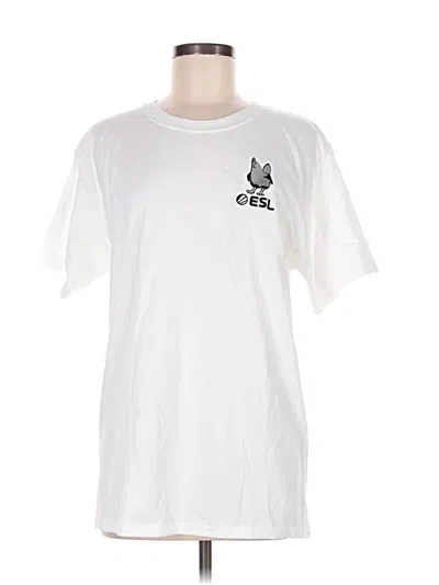 Pre-owned Champion Short Sleeve T-shirt In White