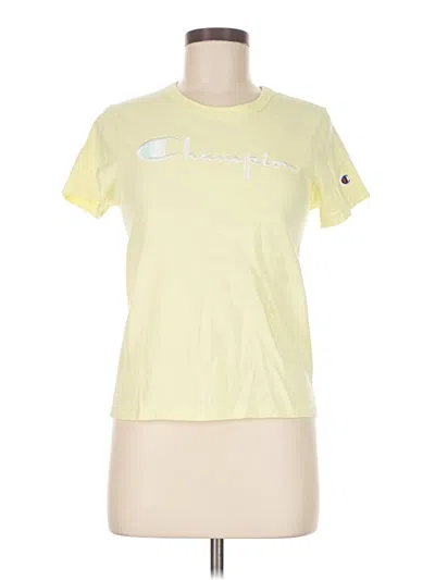 Pre-owned Champion Short Sleeve T-shirt In Yellow