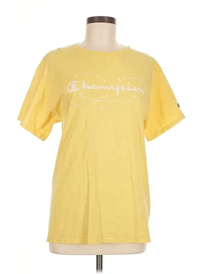 Pre-owned Champion Short Sleeve T-shirt In Yellow