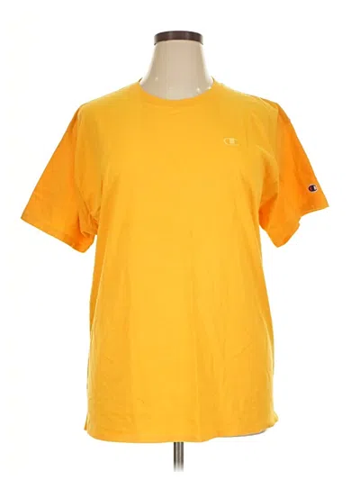 Pre-owned Champion Short Sleeve T-shirt In Yellow