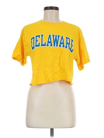 Pre-owned Champion Short Sleeve T-shirt In Yellow