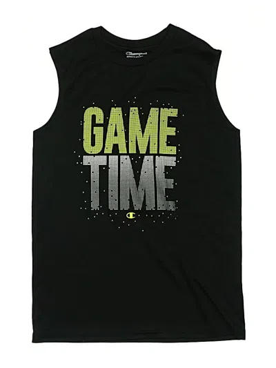 Pre-owned Champion Kids' Sleeveless T-shirt In Black