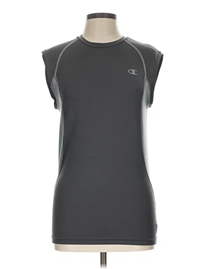 Pre-owned Champion Sleeveless T-shirt In Gray