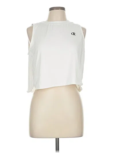 Pre-owned Champion Sleeveless T-shirt In White