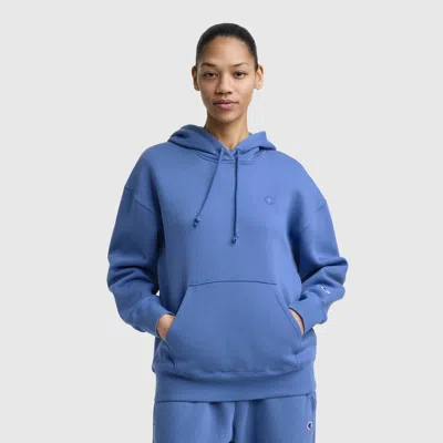Champion Small C Freshman Powerblend Hoodie In Blue