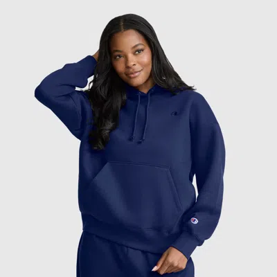 Champion Small C Freshman Powerblend Hoodie In Blue Depths