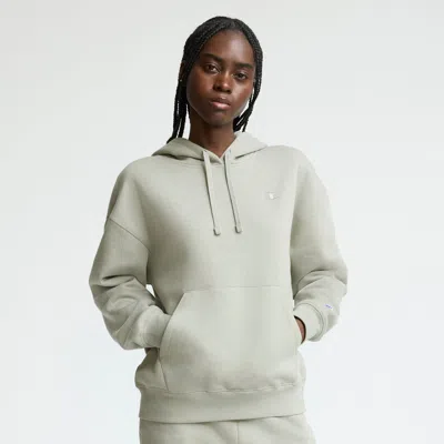 Champion Small C Freshman Powerblend Hoodie In Green