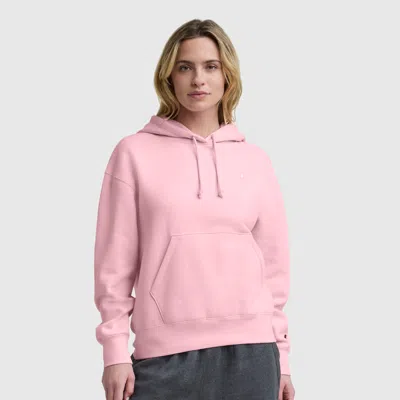 Champion Small C Freshman Powerblend Hoodie In Pink
