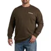 Champion Small Script Crewneck Sweatshirt In Briefly Brown