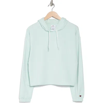 Champion Soft Crop Pullover Hoodie In Frozen Pale Blue