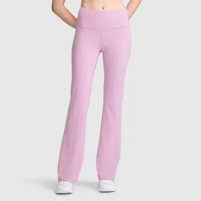 Champion Soft Touch Flare Leggings, Anti Odor, C Logo In Smoky Grape