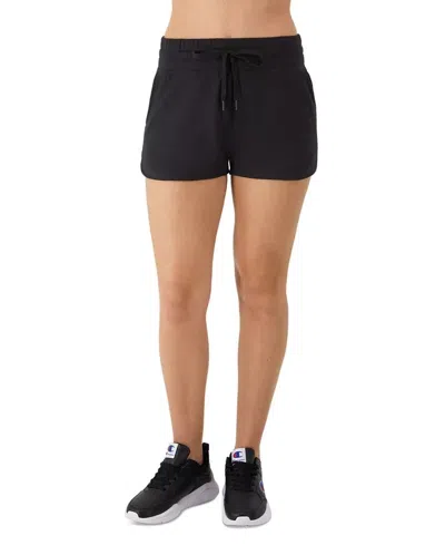 Champion Soft Touch Sweat Shorts Women's Black Stretch Drawstring Fts1375